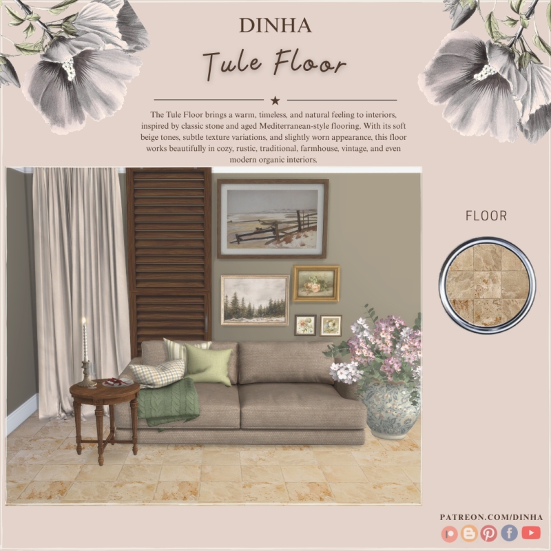 Alpha Tule Floor by dinhagamer - The Sims 4 Custom Content