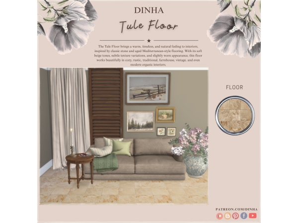 Alpha Tule Floor - The Sims 4 Custom Content