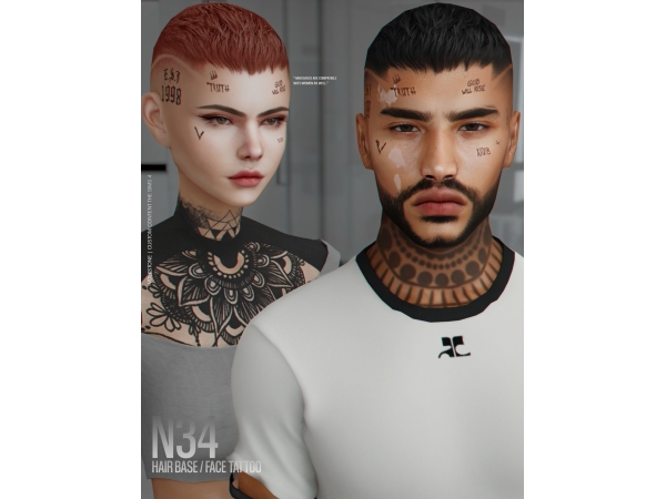 Alpha HAIR BASE N34 (FREE) - The Sims 4 Custom Content