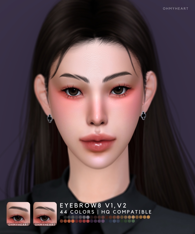 Maxis Match EYEBROW8 V1V2 by ohmyheart - The Sims 4 Custom Content
