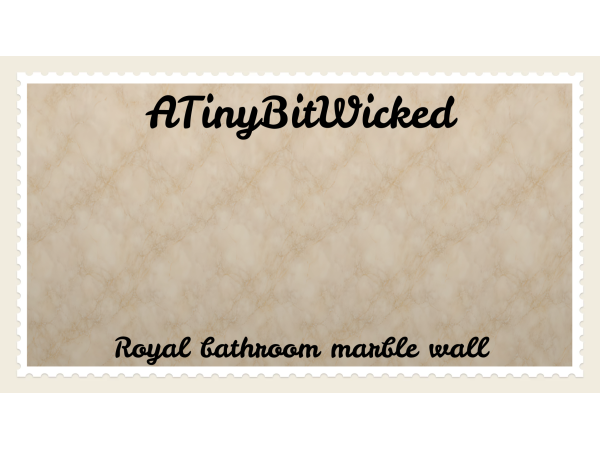 Alpha Royal Bathroom Marble Wall - The Sims 4 Custom Content