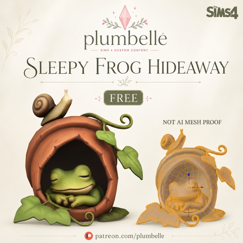 Mix Sleepy Frog Hidway - The Sims 4 Custom Content