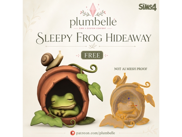 Mix Sleepy Frog Hidway - The Sims 4 Custom Content