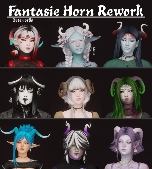 Maxis Match Fantasie Horns Rework by simsfinds - The Sims 4 Custom Content