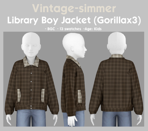 Alpha Library Boy Jacket simmer by simsfinds - The Sims 4 Custom Content