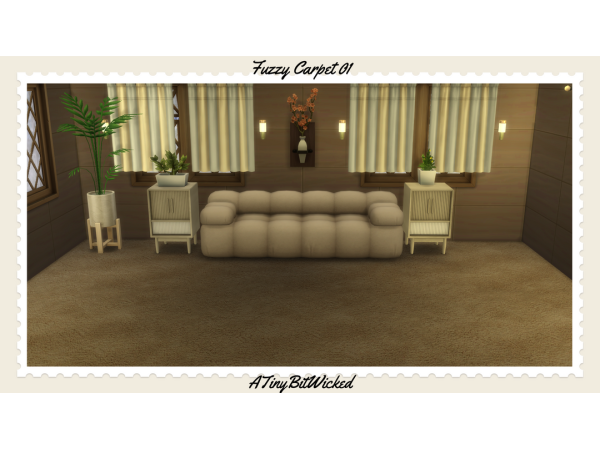 Alpha Fuzzy Carpet - The Sims 4 Custom Content
