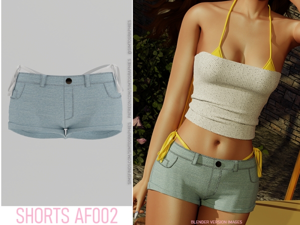 Alpha Shorts AF002 - The Sims 4 Custom Content