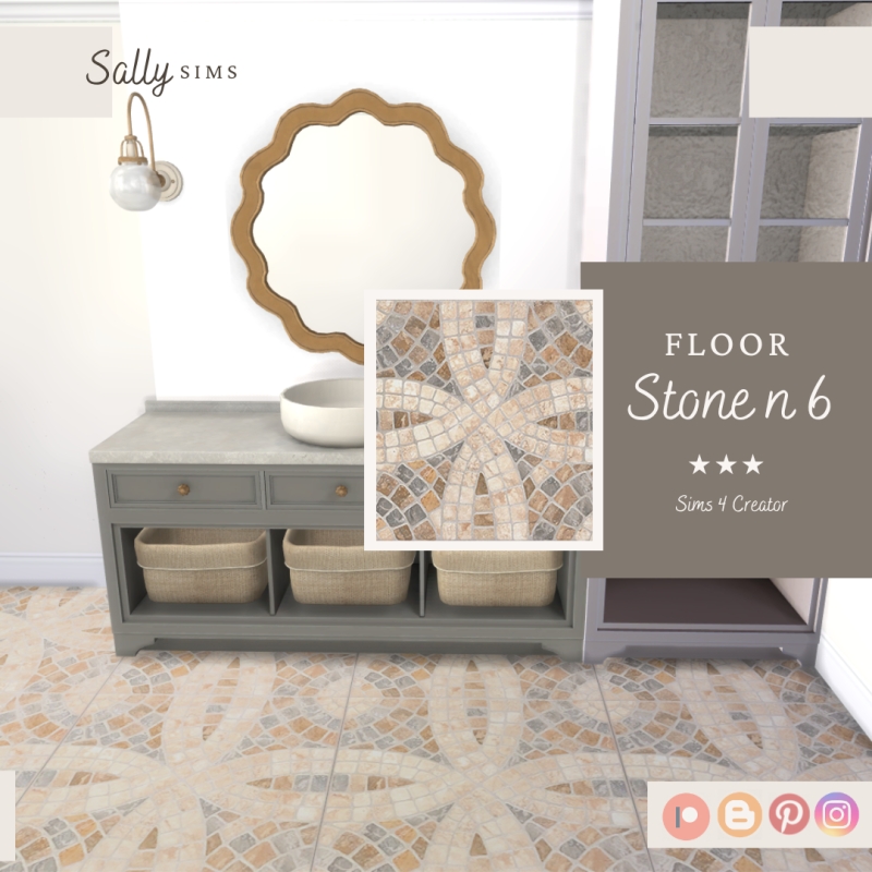 Alpha Floor STONE N6 by sally4sims - The Sims 4 Custom Content