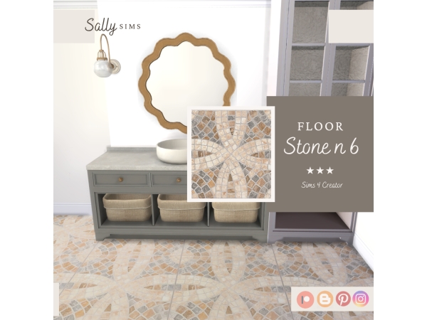 Alpha Floor STONE N6 - The Sims 4 Custom Content