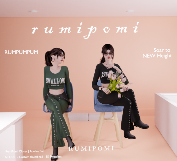 Alpha Rumpumpum_Adeline Set by rumi_pomi - The Sims 4 Custom Content