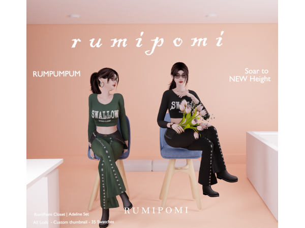 Alpha Rumpumpum_Adeline Set - The Sims 4 Custom Content