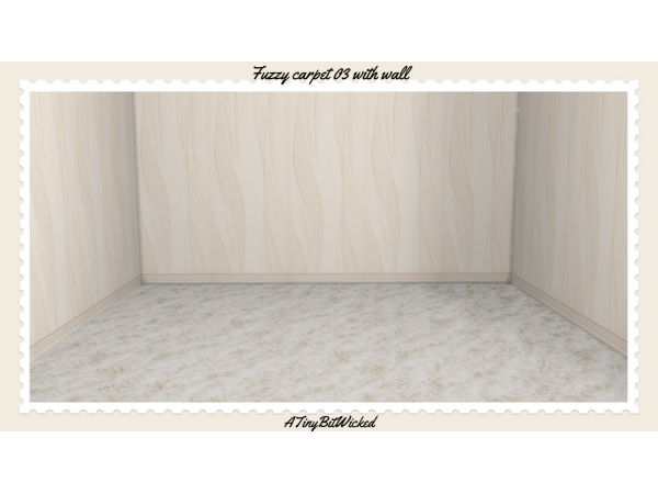 Alpha Fuzzy Carpet 03 with Matching Modern Wall - The Sims 4 Custom Content