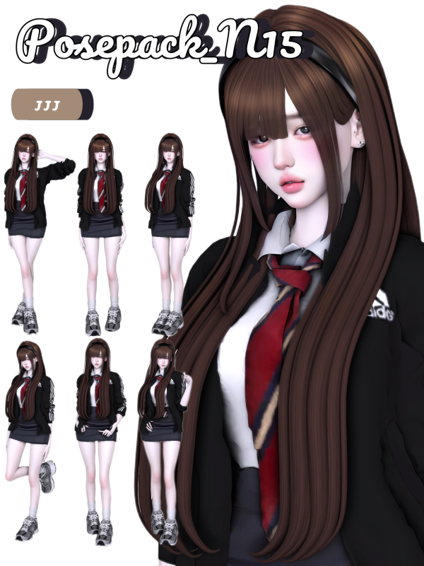 Mix [JJJ] Posepack_N15 by simsfinds - The Sims 4 Custom Content