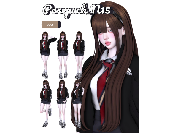Mix [JJJ] Posepack_N15 - The Sims 4 Custom Content