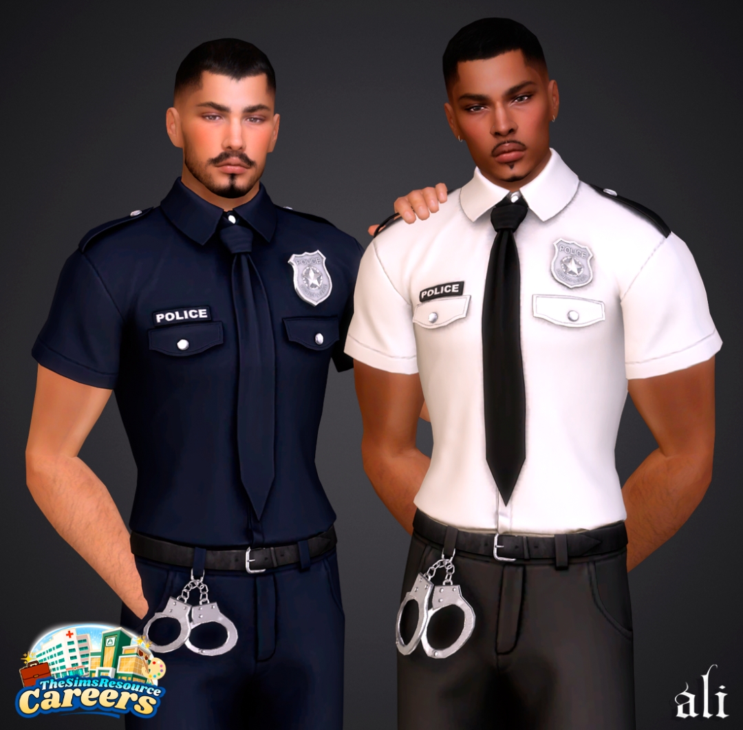 Alpha Careers POLICE uniform (m) by ali - The Sims 4 Custom Content