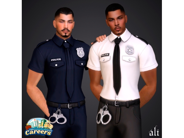 Alpha Careers POLICE uniform (m) - The Sims 4 Custom Content