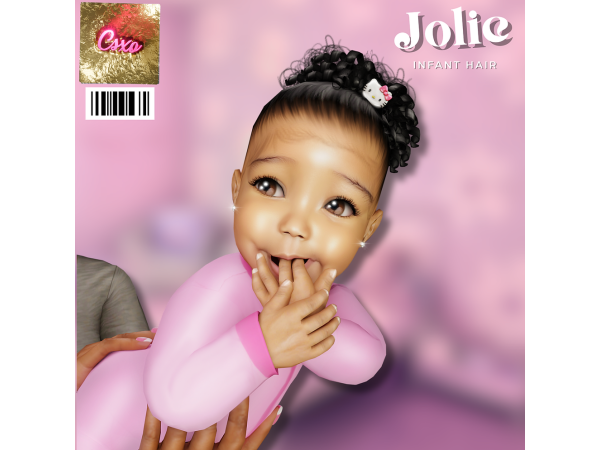 Sims 4 Alpha Infants Female Hairstyles CC: Jolie Hair by cecesimsxo