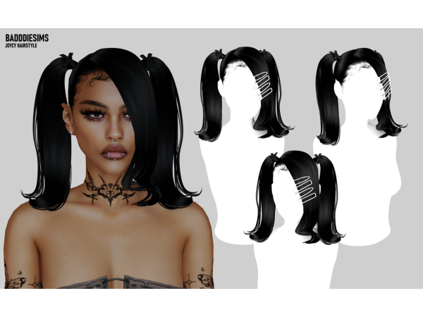Alpha BADDDIESIMS JOYCY HAIRSTYLE - The Sims 4 Custom Content