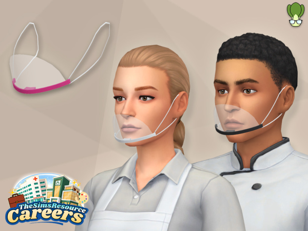Maxis Match Food Sanitary Spit Guard Mouth Shield Careers Collection - The Sims 4 Custom Content