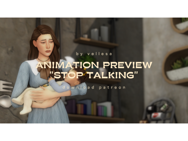 Mix [vellesa] Animation Rocking Baby - The Sims 4 Custom Content