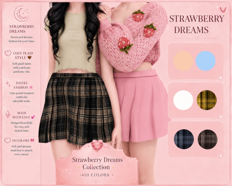 Mix STRAWBERRY DREAMS by patysims - The Sims 4 Custom Content