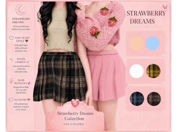 Mix STRAWBERRY DREAMS - The Sims 4 Custom Content