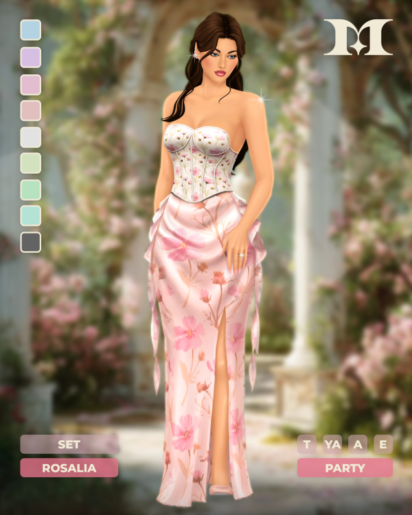 Maxis Match Rosalia Dress by simsfinds - The Sims 4 Custom Content