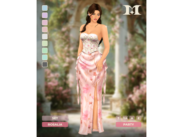 Maxis Match Rosalia Dress by milliancc - The Sims 4 Custom Content