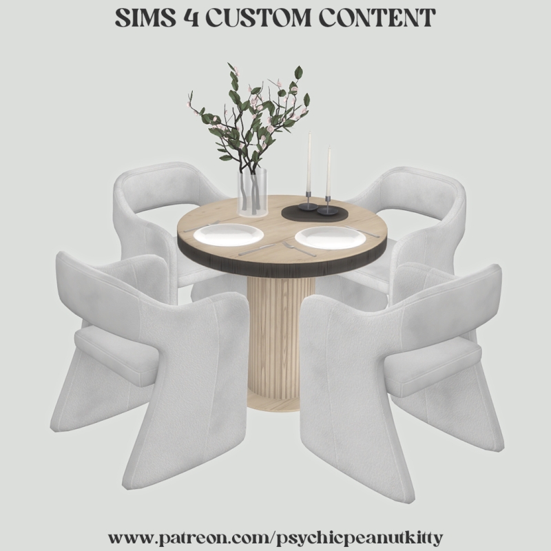 Mix Dining Room by psychicpeanutkitty - The Sims 4 Custom Content