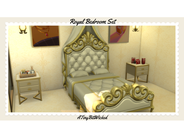 Alpha Royal Bedroom Wall and Floor - The Sims 4 Custom Content