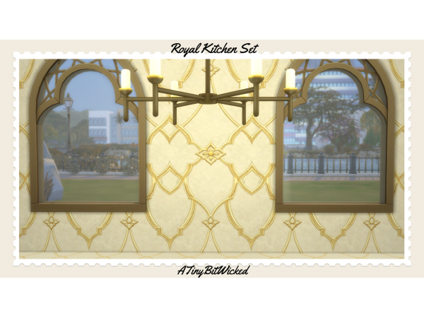 Alpha Royal Kitchen Wall and Floor - The Sims 4 Custom Content
