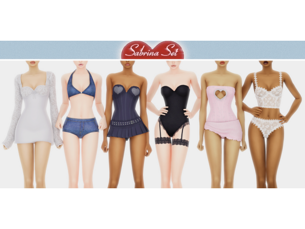 Mix [B0T0XBRAT] Sabrina Set - The Sims 4 Custom Content