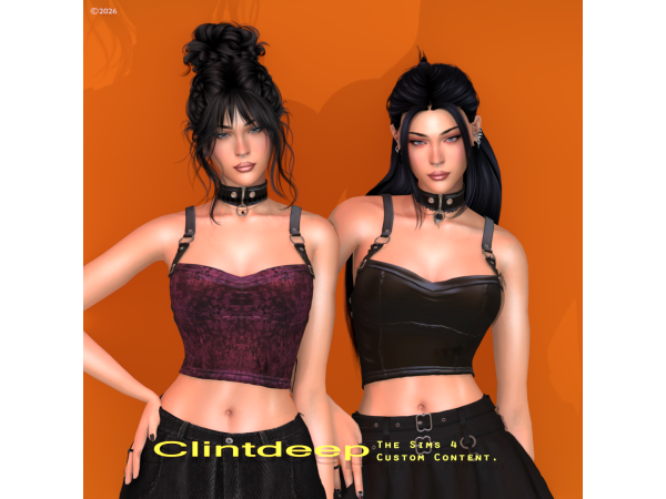 Alpha Clintdeep Charlotte Bustier Top - The Sims 4 Custom Content