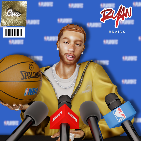 Alpha Ryan Braids by simsfinds - The Sims 4 Custom Content