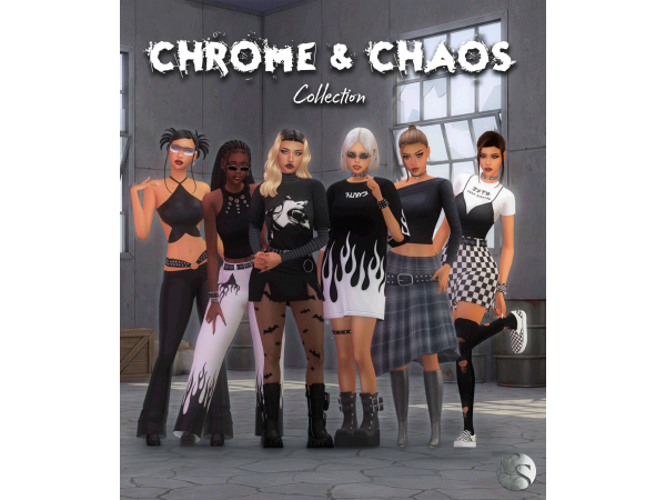 Maxis Match CAMUFLAJE Chrome Chaos Collection - The Sims 4 Custom Content