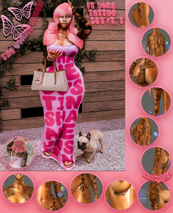 Mix It Girl Tattoo Set Pt III by simsfinds - The Sims 4 Custom Content