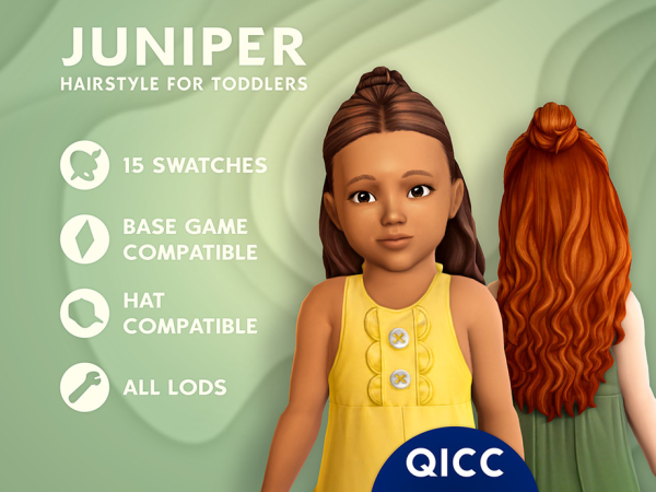 Maxis Match Juniper Hair - The Sims 4 Custom Content