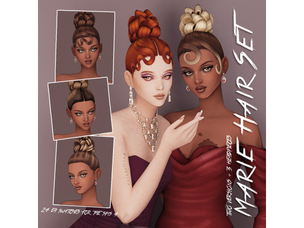 MARIE HAIR SET by daylifesims