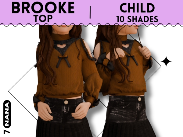 Maxis Match 7NANA (Brooke) Top for Children - The Sims 4 Custom Content