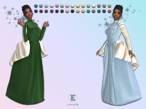 Mix ErinAOK Women's Mina Gown 052626 - The Sims 4 Custom Content