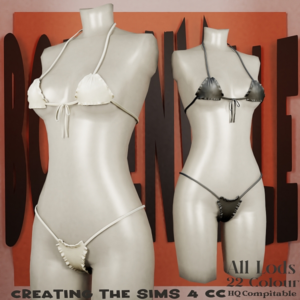 Alpha Carissa Shidqi Bikini Set by boegenville - The Sims 4 Custom Content