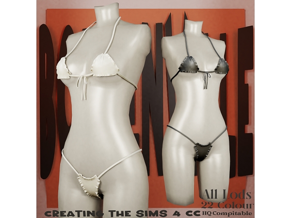 Alpha Carissa Shidqi Bikini Set by BoegenviLLe The Sims 4 CC - The Sims 4 Custom Content