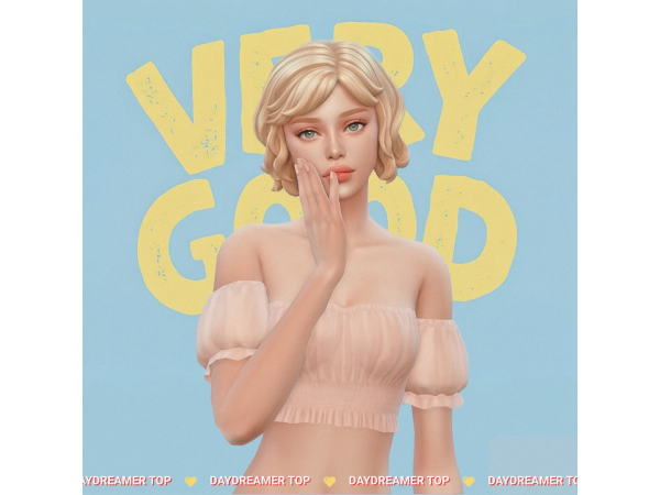 Maxis Match DAYDREAMER CROP TOP by verygoodsims - The Sims 4 Custom Content