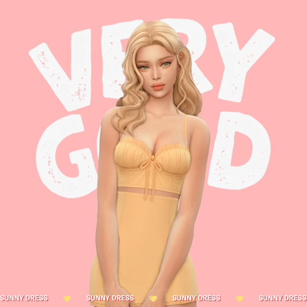 Maxis Match SUNNY DRESS by simsfinds - The Sims 4 Custom Content