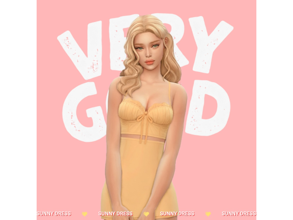 Maxis Match SUNNY DRESS by verygoodsims - The Sims 4 Custom Content