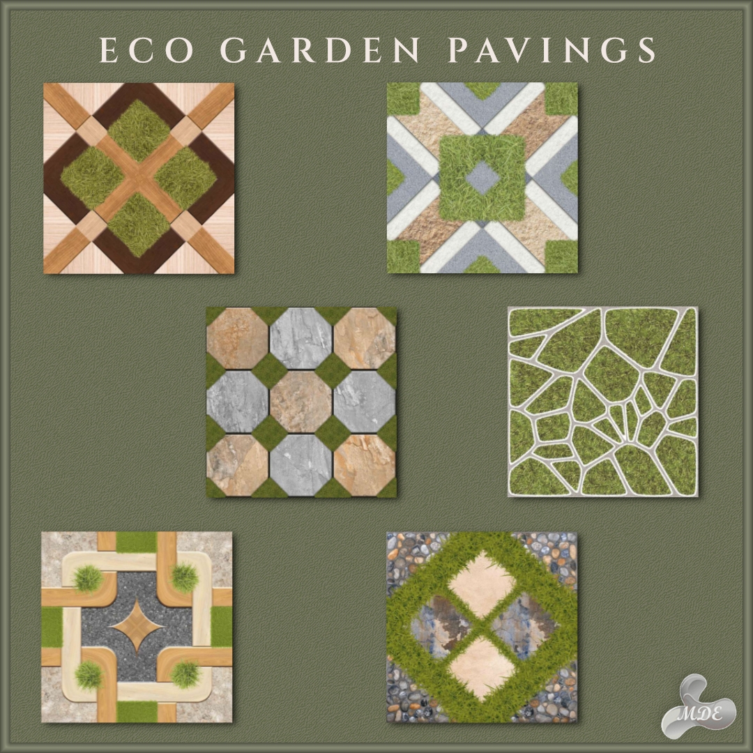 Maxis Match Eco Garden Pavings by mde - The Sims 4 Custom Content