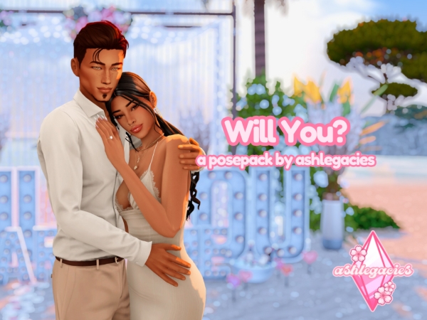 Sims 4 Maxis Mix Poses CC: Will You? Posepack