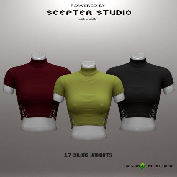 Alpha Alliana C Top by scepterstudio - The Sims 4 Custom Content