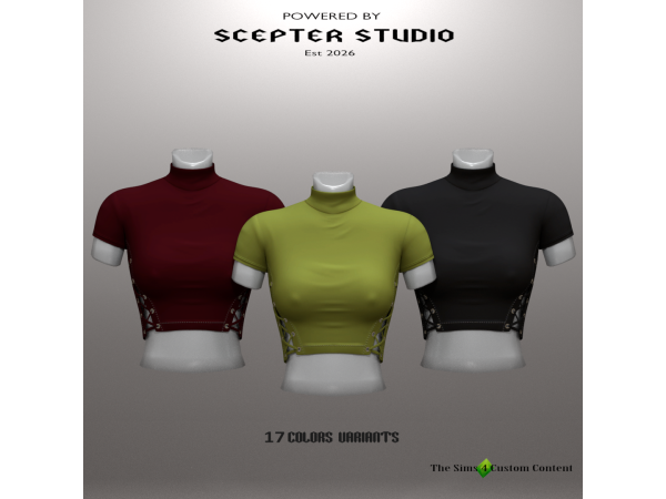 Alpha Alliana C Top by Scepter - The Sims 4 Custom Content