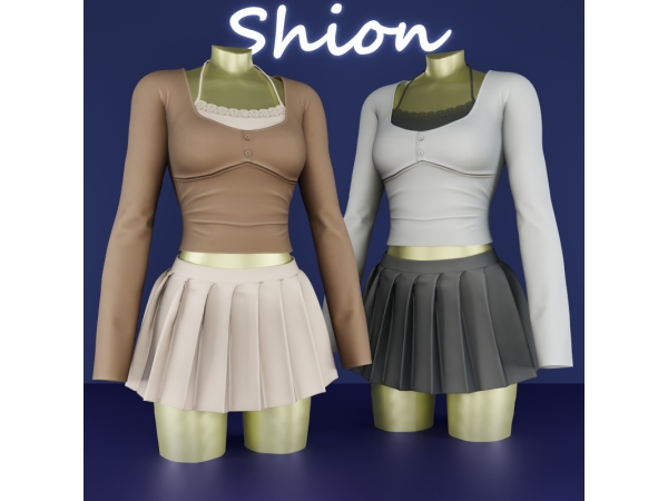 Alpha Shion Kime Outfit - The Sims 4 Custom Content